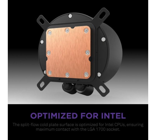 Система жидкостного охлаждения для ПК/ Water Cooling System NZXT Kraken Elite 420 RGB (350W, 420mm, LED temp., Black/ Fans: 3x140mm, 98.61CFM, 34.5dBA, 2000RPM/ Pump height 65mm, 2800RPM, Rad thickness 27mm/ S: 1851, 1700, 1200, 115X, AM5, AM4)