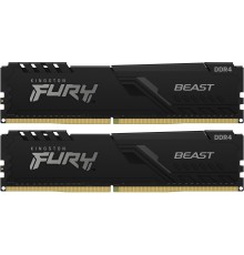 Память оперативная/ Kingston 64GB 3600MT/s DDR4 CL18 DIMM (Kit of 2) FURY Beast Black