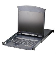 КВМ консоль ATEN 16P CAT-5 HIGH DENSITY DUAL RAIL LCD KVM.