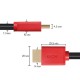 Greenconnect Кабель 0.3m HDMI версия 2.0, HDR 4:2:2, Ultra HD, 4K 60 fps 60Hz/5K*30Hz, 3D, AUDIO, 18.0 Гбит/с, 28/28 AWG, OD7.3mm, тройной экран, черный, красные коннекторы, GCR-HM451-0.3m