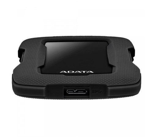 Внешний жесткий диск/ Portable HDD 1TB ADATA HD330 (Black), Silicone, USB 3.2 Gen1, 133x89x16mm, 190g /3 года/