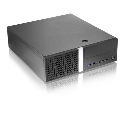 Корпус без блока питания/ Case Foxline mATX Desktop FL-211 mATX case, black, w/o PSU, w/2xUSB2.0+2xUSB3.0, NO pwr cord, w/ 8cm FAN