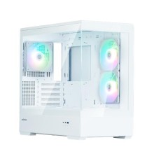 корпус ZALMAN P30 V2, MATX, WHITE, WINDOW, 2x3.5", 3x2.5", 1xUSB TYPE-C, 1xUSB3.0, SIDE 2x120mm ARGB, REAR 1x120mm ARGB, VGA support
