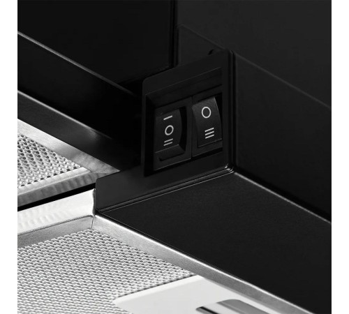 Вытяжка встраиваемая Kuppersberg/ Встраиваемая вытяжка, ширина 55,2 см, отвод/рециркуляция, 550 м3/час, механическое кнопочное управление, 3 скорости, светодиодное освещение 2х2 Вт, металлические жироулавливающие фильтры, угольный фильтр KF-Y (опция), цве