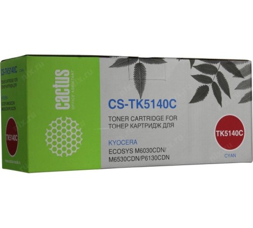 -/ Картридж лазерный Cactus CS-TK5140C TK-5140C голубой (5000стр.) для Kyocera Ecosys M6030cdn/M6530cdn
