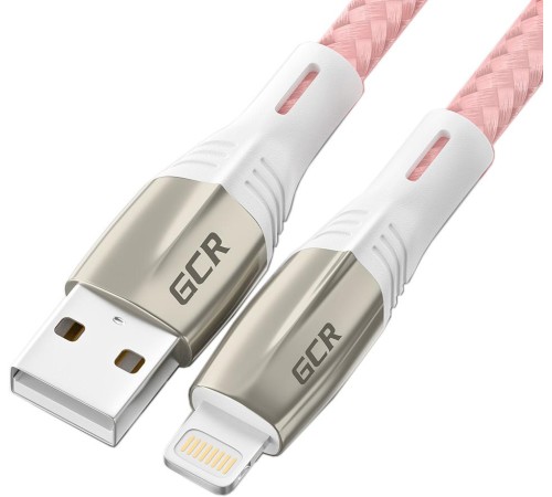 Greenconnect Кабель 1.2m для iPod, iPhone, iPad series MERCEDES& LED, PINK NYLON, супер быстрая зарядка, MFI, GCR-52165 Greenconnect Кабель 1.2m для iPod, iPhone, iPad series MERCEDES& LED, PINK NYLON, супер быстрая зарядка, MFI, GCR-52165