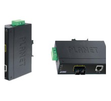 IFT-802TS15 индустриальный медиа конвертер/ IP30 Slim type Industrial Fast Ethernet Media Converter SC SM-15KM (-40 to 75 degree C)