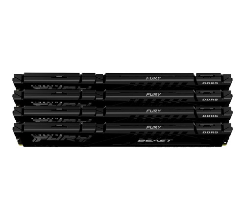 Память оперативная/ Kingston 128GB 5200MT/s DDR5 CL40 DIMM (Kit of 4) FURY Beast Black XMP Память оперативная/ Kingston 128GB 5200MT/s DDR5 CL40 DIMM (Kit of 4) FURY Beast Black XMP