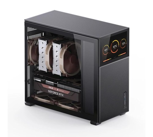 Корпус без блока питания/ Case JONSBO D41 MESH SCREEN, Midi-Tower, TG, no fan, 1xUSB-A 3.2 + 1xUSB-C 3.2, ATX, mATX Black