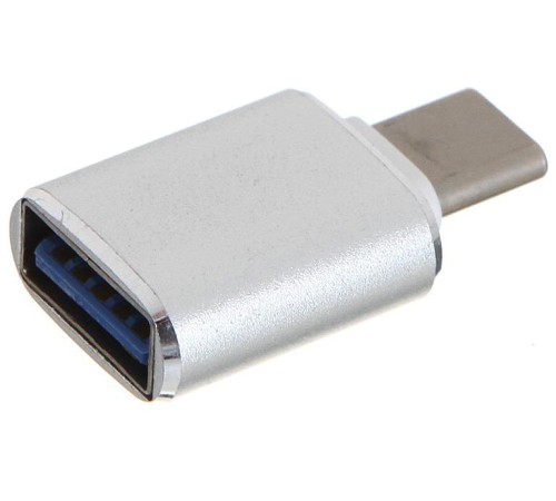 GCR Переходник USB Type C на USB 3.0, M/AF, серебряный, GCR-52302 GCR Переходник USB Type C на USB 3.0, M/AF, серебряный, GCR-52302
