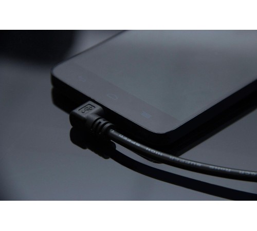 GCR Кабель 0.5m AM/ microUSB угловой, черный, 28/28 AWG, GCR-UA8AMCB6-BB2S-0.5m
