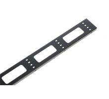 кабельный органайзер ЦМО Вертикальный кабельный органайзер для стойки внешний с окнами, ширина 95 мм 42U, цвет черный (деталь погнута)