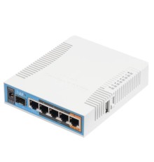Точка доступа wi-fi MikroTik hAP ac  with 720MHz CPU, 128MB RAM, 5x Gigabit LAN, built-in 2.4Ghz 802.11b/g/n three chain wireless with integrated antennas, built-in 5Ghz 802.11ac three chain wireless with integrated ante