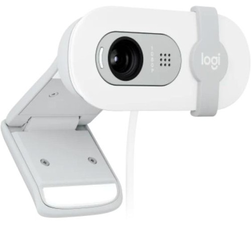 Веб-камера Logitech Webcam Brio 100, 1920x1080, OFF-WHITE, защитная шторка, [960-001617]