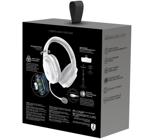 Гарнитура Razer Barracuda X Headset 2022 Mercury White/ Razer Barracuda X 2022 Mercury White Headset Гарнитура Razer Barracuda X Headset 2022 Mercury White/ Razer Barracuda X 2022 Mercury White Headset