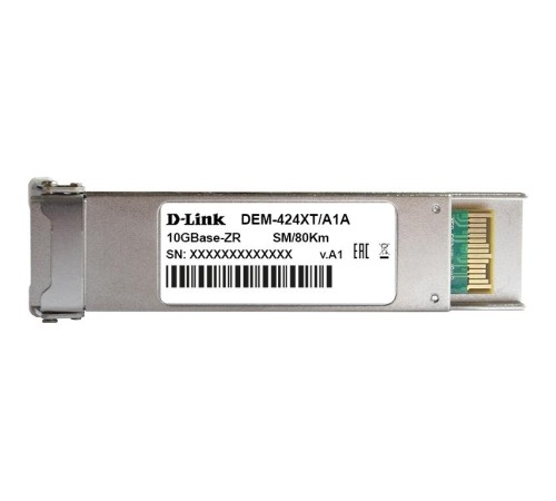 Трансивер/ DEM-424XT XFP Transceiver, 10GBase-ZR, Duplex LC, 1550nm, Single-mode, 80KM Трансивер/ DEM-424XT XFP Transceiver, 10GBase-ZR, Duplex LC, 1550nm, Single-mode, 80KM