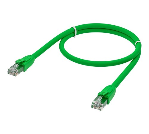 GCR Патч-корд прямой 2.0m UTP кат.6, зеленый, 24 AWG, литой, ethernet high speed, RJ45, T568B