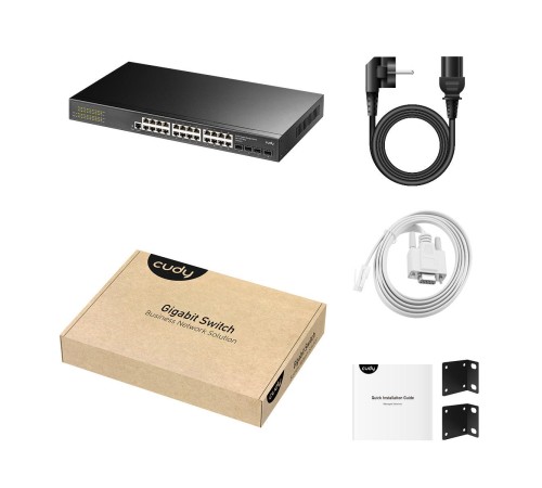 Коммутатор/ 24-Port Layer 2 Managed Gigabit Switch with 4 Gigabit SFP Slots Коммутатор/ 24-Port Layer 2 Managed Gigabit Switch with 4 Gigabit SFP Slots