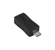 GCR Переходник USB 2.0 MicroUSB / MiniUSB, штекер - гнездо, GC-MU2M5