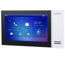 Монитор видеодомофона IP 7 дюймовый,  белый, 1024x600, сенсорный экран, DC 12В/PoE(802.3af), накладной монтаж