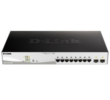 Коммутатор/ Управляемый L2 PoE-коммутатор, 8x1000Base-T PoE, 2x1000Base-X SFP, PoE-бюджет 130 Вт, защита от статического электричества до 6 кВ, CLI