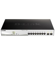 Коммутатор/ Управляемый L2 PoE-коммутатор, 8x1000Base-T PoE, 2x1000Base-X SFP, PoE-бюджет 130 Вт, защита от статического электричества до 6 кВ, CLI