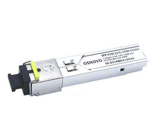 Модуль/ OSNOVO Промышленный SFP Модуль SC, 1,25 Гбит/c, до 3км, Tx:1550/Rx:1310, DDM Модуль/ OSNOVO Промышленный SFP Модуль SC, 1,25 Гбит/c, до 3км, Tx:1550/Rx:1310, DDM
