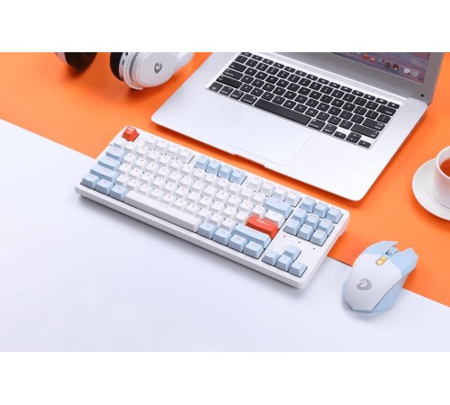 Клавиатура механическая проводная Dareu A87X Blue-White (голубой/белый), 87 клавиш, switch BlueSky V3 (linear), подключение USB, подсветка RGB Клавиатура механическая проводная Dareu A87X Blue-White (голубой/белый), 87 клавиш, switch BlueSky V3 (linear), подключение USB, подсветка RGB