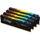 Память оперативная/ Kingston 64GB 2666MT/s DDR4 CL16 DIMM (Kit of 4) 1Gx8 FURY Beast RGB