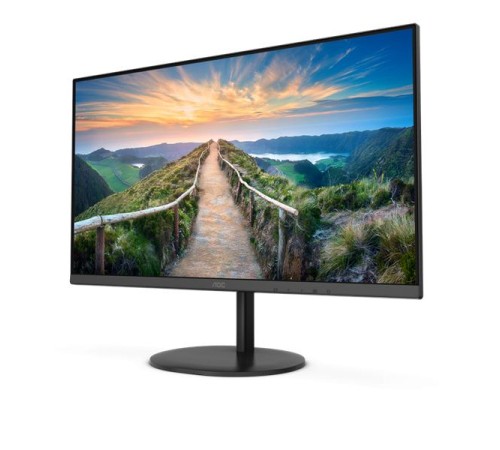 Монитор 23,8" AOC Q24V4EA 2560x1440, LED, 16:9, IPS, 250cd, 1000:1, 20M:1, 4ms, 178/178, HDMI, DP, 75Hz, Speakers, Tilt, Внеш, VESA, Black, 3y