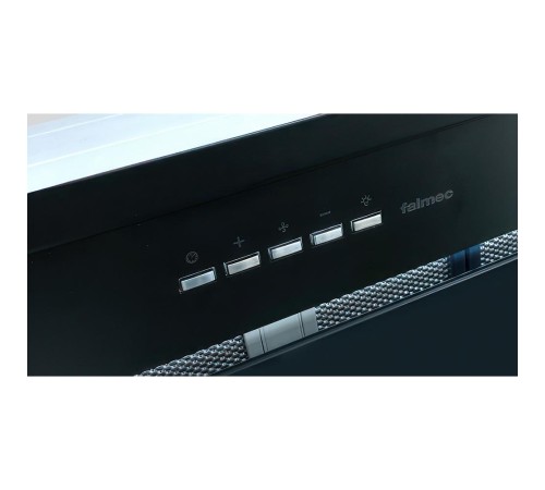 Встраиваемая вытяжка FALMEC BUILT IN BURANO PLUS 70 BK, серия Design, 77 см, электронное/кнопочное управление, светодиодное освещение, периметральное всасывание, 3 скорости, отвод/циркуляция, таймер, максимальная производительность 1040 м3/ч, угольный фил