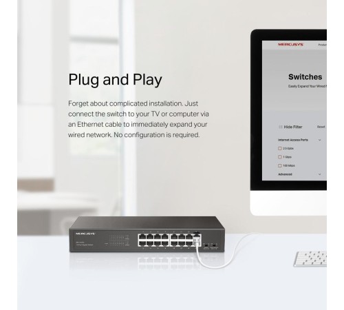 Коммутатор/ 16-Port Gigabit Desktop/Rackmount Switch