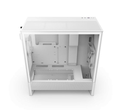 Корпус ПК без блока питания/ Case NZXT H5 Flow (2024), Midi-Tower, TG, 1x120mm, 1xUSB-A 3.2 + 1xUSB-C 3.2, E-ATX, ATX, mATX, mITX White