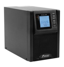 ИБП POWERMAN Online 1000, LCD, двойного преобразования, 1000ВА, 900Вт, 4 штуки IEC320 С13 с резервным питанием, USB, RS232, слот SNMP, разъем EPO, батарея 12В 9Ач 2 шт., 1 кабель для нагрузки C13/C14, 144 х 209 х 293 мм., 9.16кг./ UPS POWERMAN Online 1000