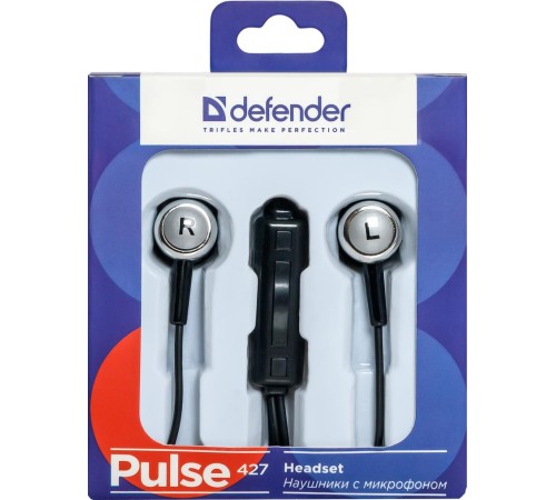 Defender Гарнитура для смартфонов Pulse 427 черный, вставки