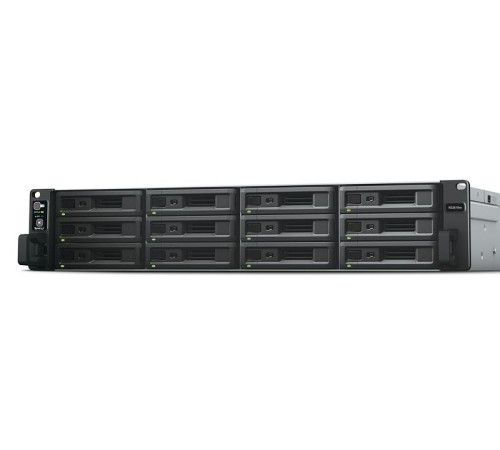 Система хранения данных Synology (Rack2U) QC2,4Ghz/8Gb upto 64/RAID0,1,10,5,6/up to12HP HDDs SATA(3,5'or2,5') upto 36 with 2xRX1217(RP)/2xUSB/4GigEth(+2Expslot)/iSCSI/2xIPcam(upto75)/1xPS (царапины, потертости)