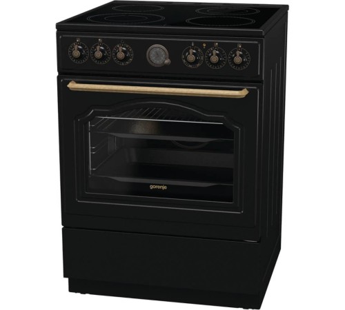 Плита GORENJE/ Электрическая плита,варочная поверхность стеклокерамика,объем духовки 71 л ,дверца 2 стекла+термослой,глубокий и мелкий противень,эмаль SilverMatte,MultiAir,ExtraSteam,11 режимов,очистка паром AquaClean Класс энергопотребления: A, Электронн