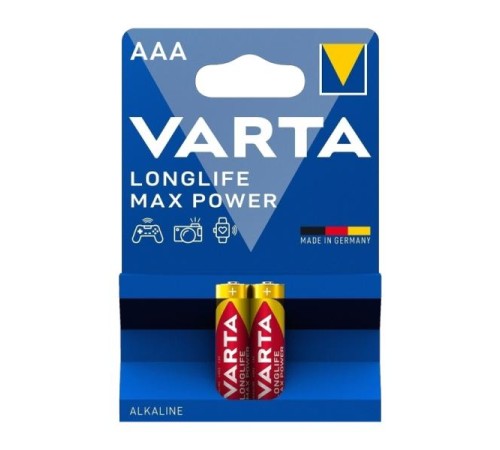 Батарейка AAA/ Батарейка Varta LONGLIFE MAX POWER (MAX TECH) LR03 AAA BL2 Alkaline 1.5V (4703) (2/20/100) (2 шт.) Батарейка AAA/ Батарейка Varta LONGLIFE MAX POWER (MAX TECH) LR03 AAA BL2 Alkaline 1.5V (4703) (2/20/100) (2 шт.)