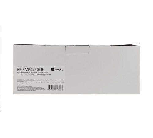 Тонер-картридж F+ imaging, черный, 2 000 страниц, для Ricoh моделей Aficio SP C250DN/C250SF (аналог 407543), FP-RMPC250EB