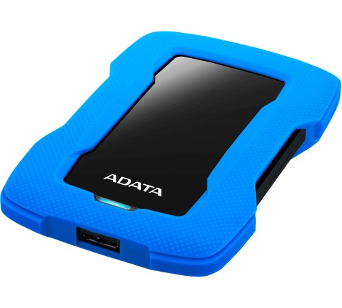 Внешний жесткий диск/ Portable HDD 1TB ADATA HD330 (Blue), Silicone, USB 3.2 Gen1, 133x89x16mm, 190g /3 года/