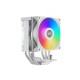 Кулер для процессора/ CPU Cooler PCCooler R400 ARGB WH (180W, 4-pin PWM, 133mm, Al/Cu, 4x6mm, ARGB, 1x92mm, 40.94CFM, 30dBA, 2200RPM, S: 1851/1700/1200/115X, AM5/AM4, white)