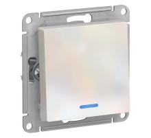 ATLASDESIGN 1-клавишный ВЫКЛЮЧАТЕЛЬ с подсветкой, сх.1а, 10АХ, механизм, ЖЕМЧУГ