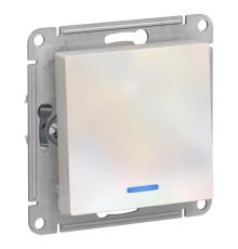 ATLASDESIGN 1-клавишный ВЫКЛЮЧАТЕЛЬ с подсветкой, сх.1а, 10АХ, механизм, ЖЕМЧУГ