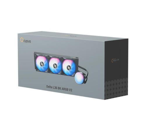 Система водяного охлаждения Ocypus Delta L36 BK ARGB V2, 360mm, ARGB Pump, 3x120mm ARGB fans, LGA115X/1200/1700/18XX, AM4/AM5