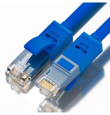 GCR Патч-корд прямой 35.0m UTP кат.5e, синий, позолоченные контакты, 24 AWG, литой, ethernet high speed 1 Гбит/с, RJ45, T568B, GCR-50947