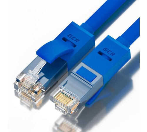 GCR Патч-корд прямой 35.0m UTP кат.5e, синий, позолоченные контакты, 24 AWG, литой, ethernet high speed 1 Гбит/с, RJ45, T568B, GCR-50947 GCR Патч-корд прямой 35.0m UTP кат.5e, синий, позолоченные контакты, 24 AWG, литой, ethernet high speed 1 Гбит/с, RJ45, T568B, GCR-50947