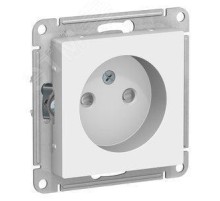 ATLASDESIGN РОЗЕТКА без заземления со шторками, 16А, механизм, БЕЛЫЙ