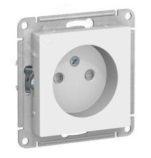 ATLASDESIGN РОЗЕТКА без заземления со шторками, 16А, механизм, БЕЛЫЙ
