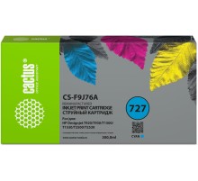 -/ Картридж струйный Cactus CS-F9J76A 727 голубой (300мл) для HP DJ T920/T930/T1500/T1530/T2500/T2530