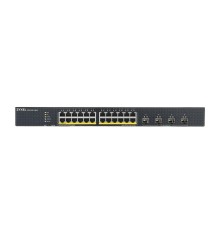 Коммутатор/ XGS1935-28HP, 28 Port Smart Managed PoE Switch, 24x Gigabit PoE and 4x 10G SFP+, hybrid mode, standalone or NebulaFlex Cloud, 375 Watt PoE